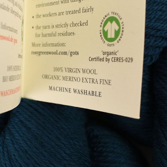 Rosy Green Wool Cheeky Merino Joy Yarn 2 Skeins Organic Virgin Wool Garden Pond - Picture 4 of 5